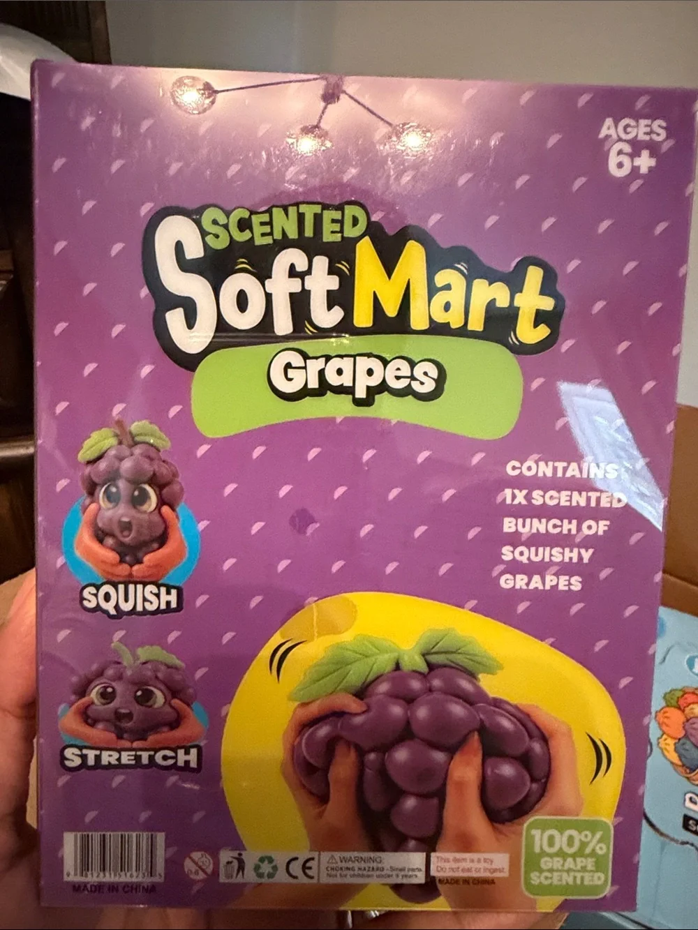 Scented Purple Grapes Squishy Toy - Kids Learning Toy